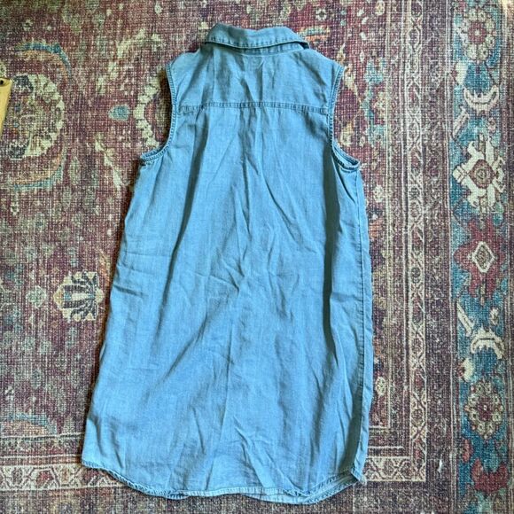Gap Girls Large Sleeveless Chambray Denim Button-Up Dress - Picture 6 of 6